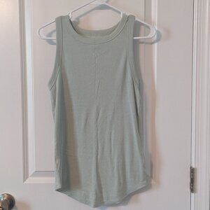 A New Day Light Green Ribbed Tank Top - Size Large